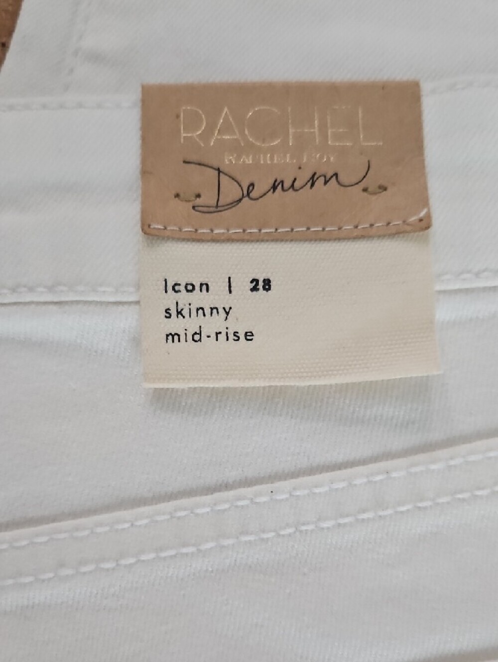 RACHEL By Rachel Roy Denim White Mid-Rise Skinny Icon Jeans Size 28 - Picture 5 of 8